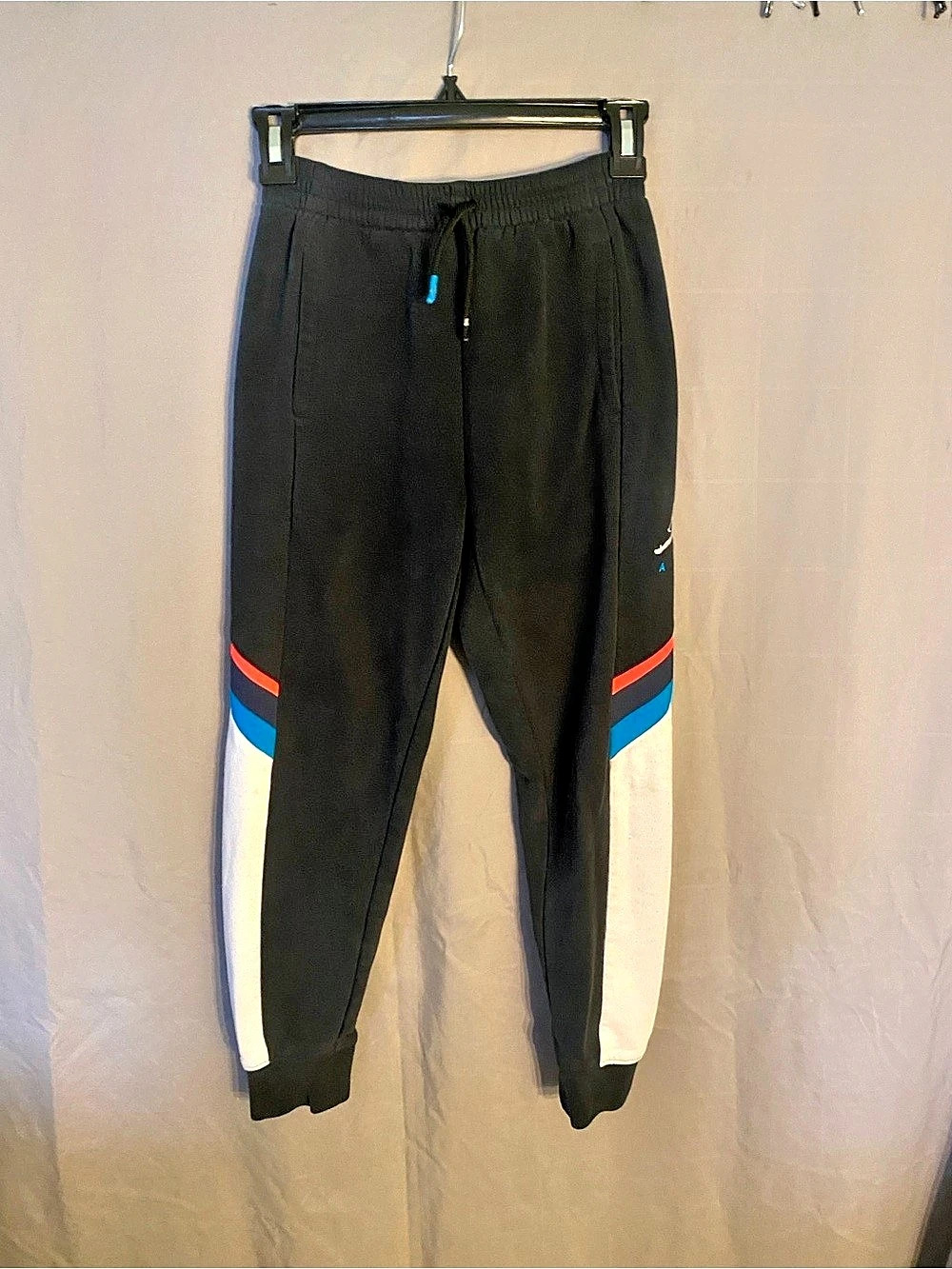 Jordan Air Color Block Joggers Black & White Boys 10-12 Years